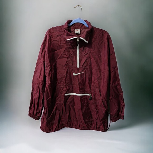 Vintage Nike Air Windbreaker 1/4 Zip Pullover Jacket 90s Center Swoosh. Men's L - Picture 3 of 9